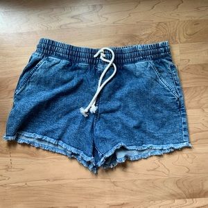 No Boundaries- Jean shorts w/ draw string